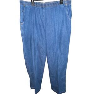 Koret City Blues cotton blend denim pull on pants size 20W